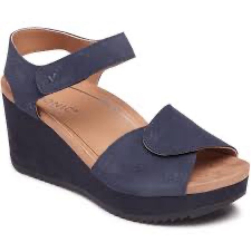 Vionic Navy Blue Wedge Sandals